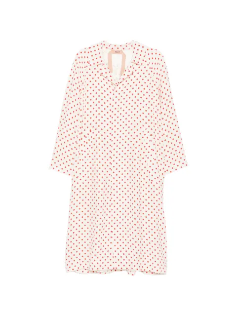 Nº21 polka-dot notch-lapel coat