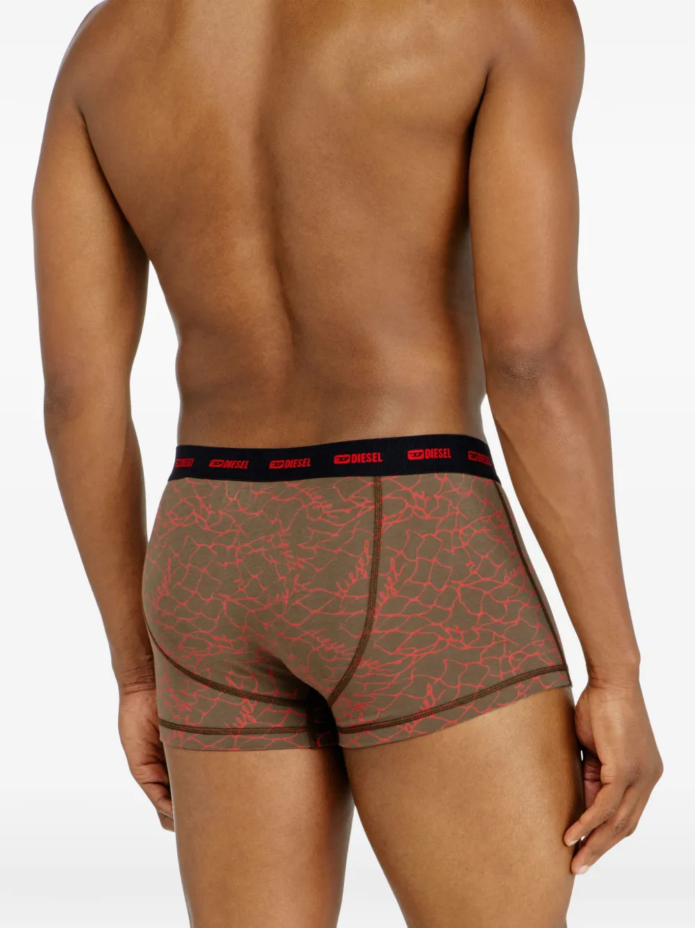 Diesel Drie boxershorts met logoband Zwart