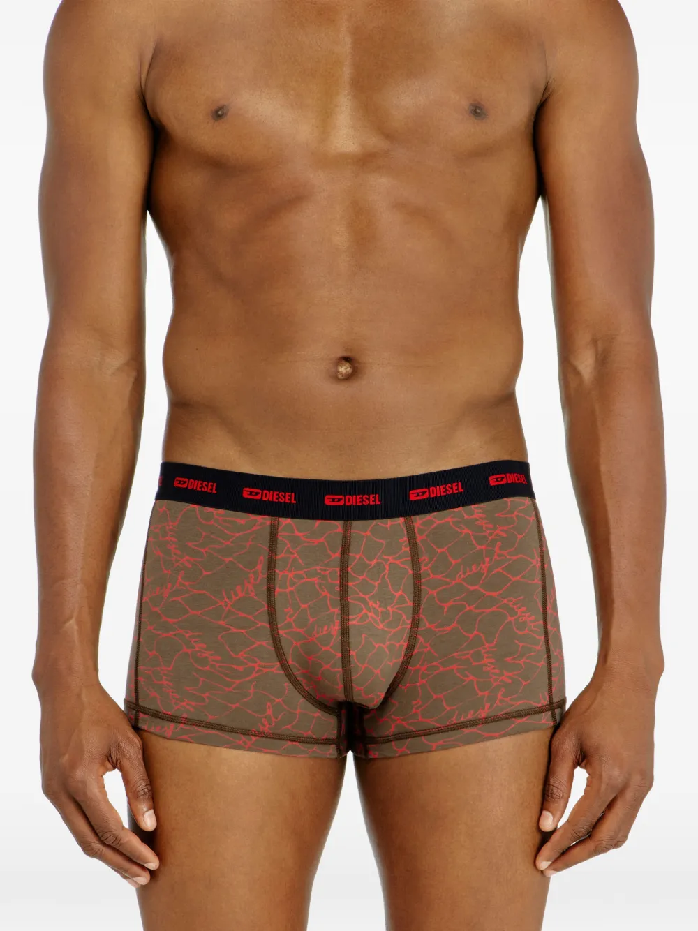 Diesel logo-waistband boxer briefs (pack of three) - Nero