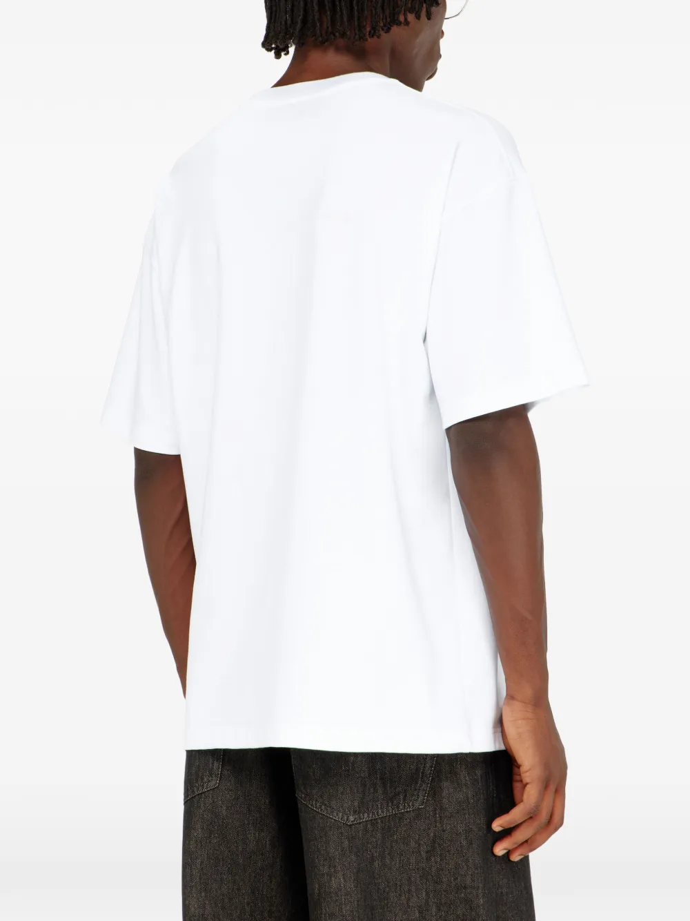 Diesel T-shirt met geborduurd logo Wit