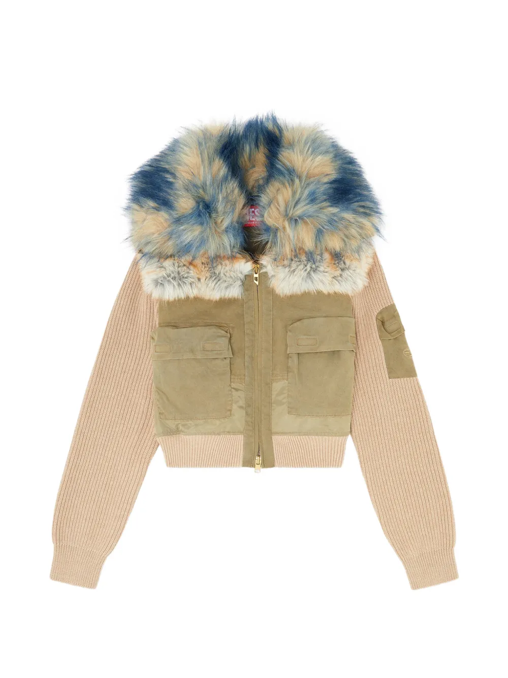 Diesel Bomber con orli morbidi e a coste - Toni neutri