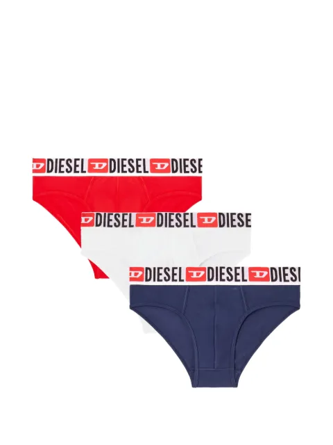 Diesel logo-jacquard three-pack briefs (set of three)