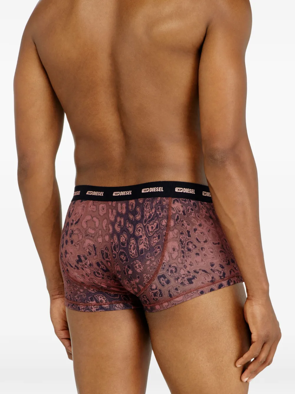Diesel Drie stretch-katoenen boxershorts Paars