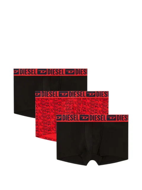 Diesel set de tres bóxeres con logo en la pretina
