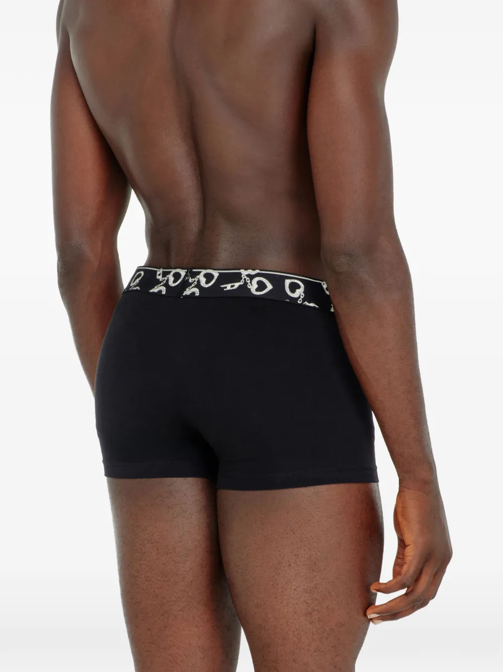 Diesel Drie boxershorts met handcuff-patroon Zwart