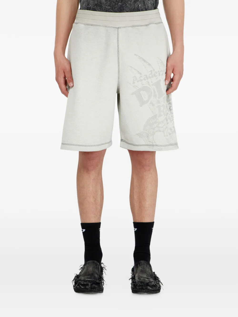 Diesel Trainingsshorts met print Grijs