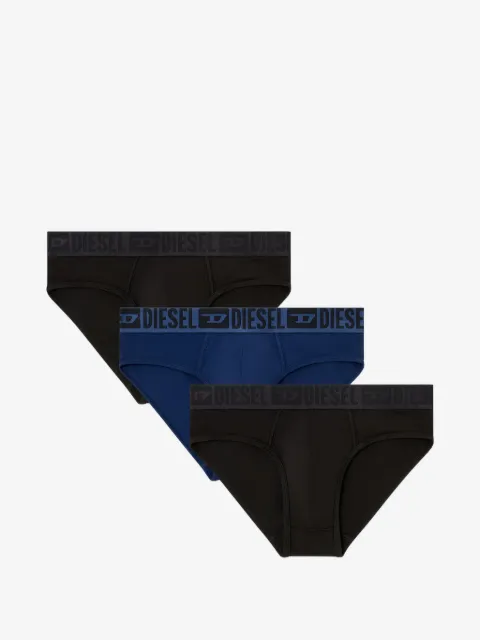 Diesel logo-waistband cotton briefs (set of three)