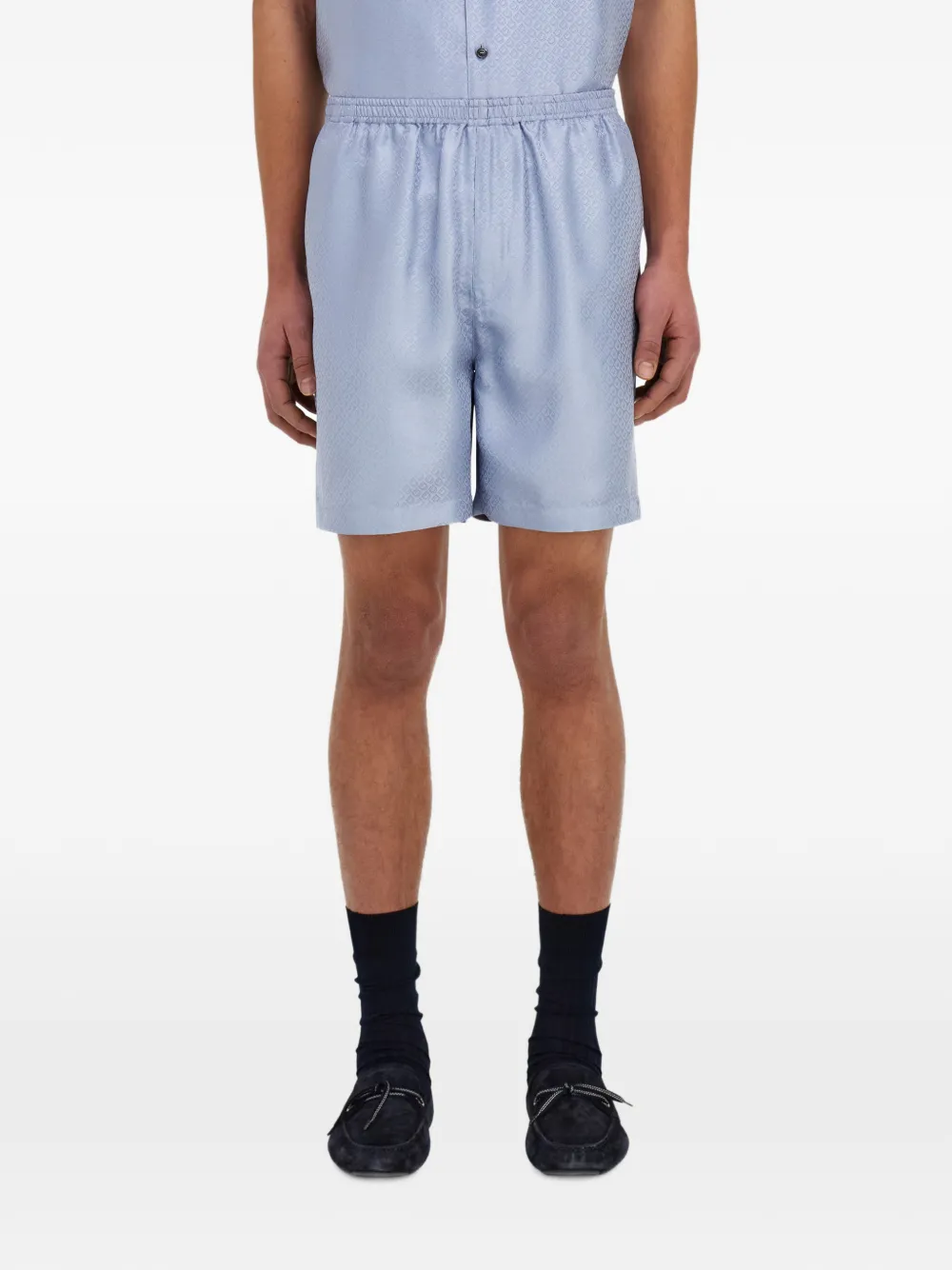Ferragamo silk bermuda shorts - Blue