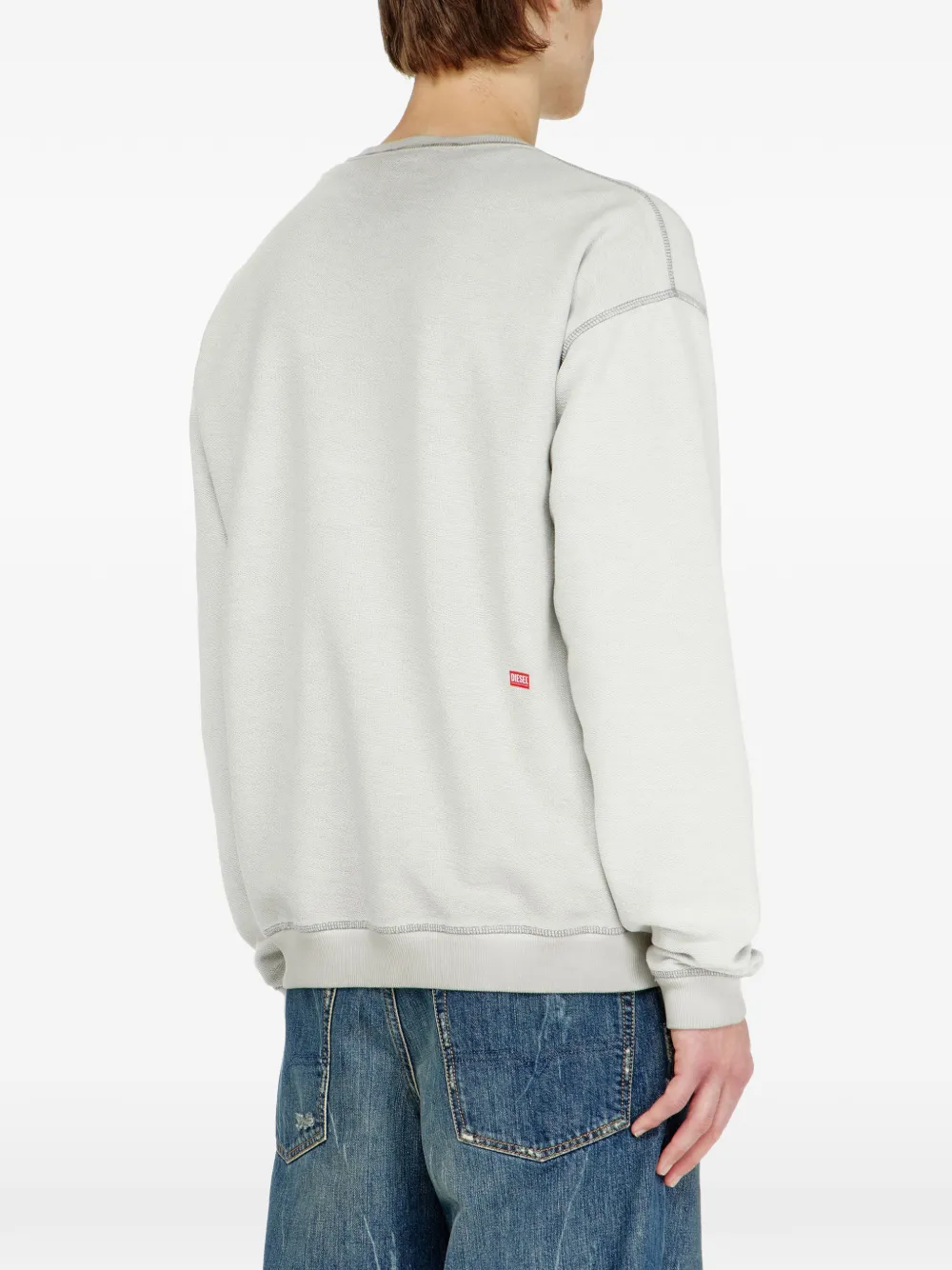 Diesel Sweater met dévoré print Grijs