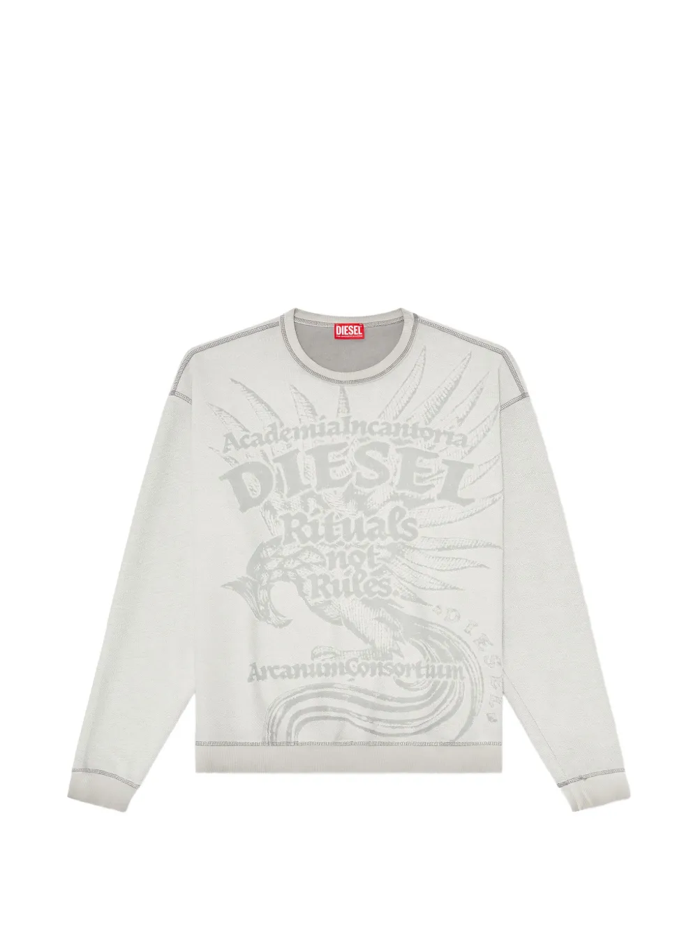 Diesel sweatshirt with dévoré print - Grigio