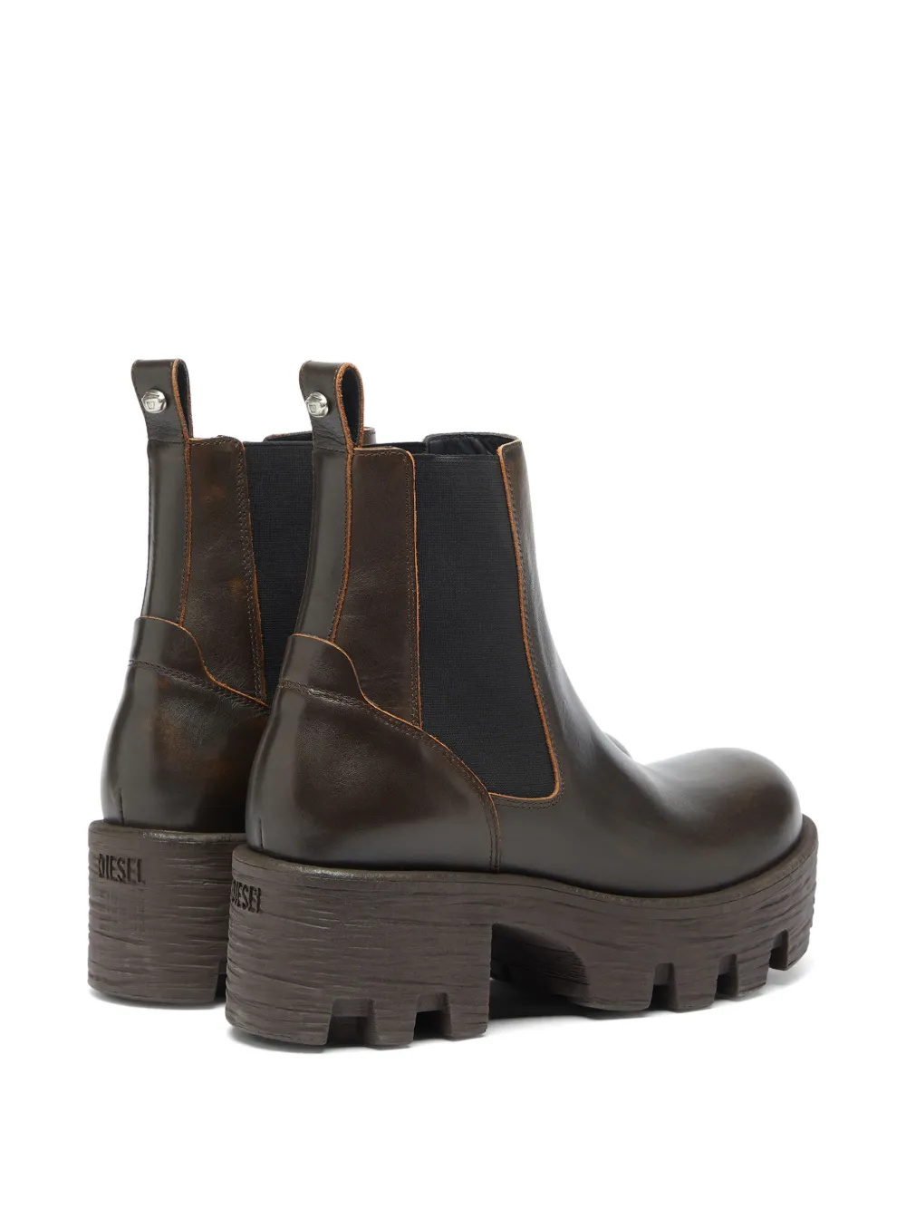 Diesel D-Hammer chunky-sole ankle boots Bruin