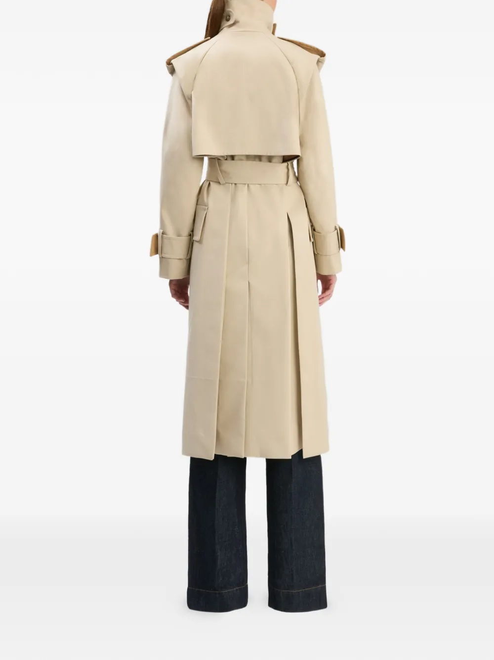Victoria Beckham Philippa trenchcoat met ceintuur Beige