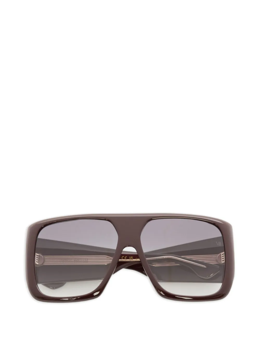 Victoria Beckham oversized square-frame sunglasses - Marrone