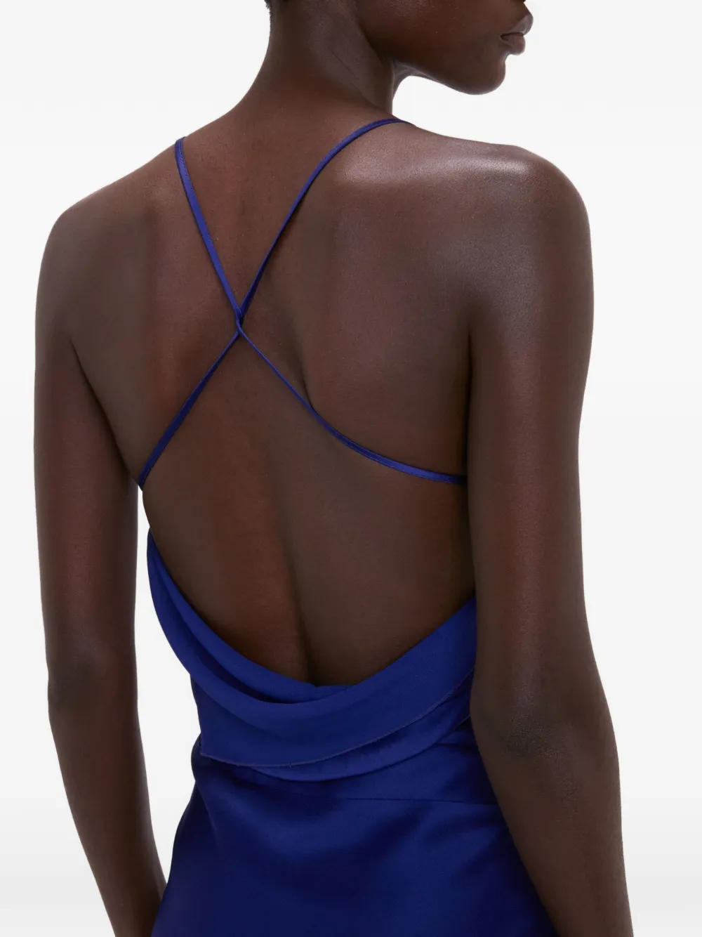 Victoria Beckham Satijnen jurk Blauw