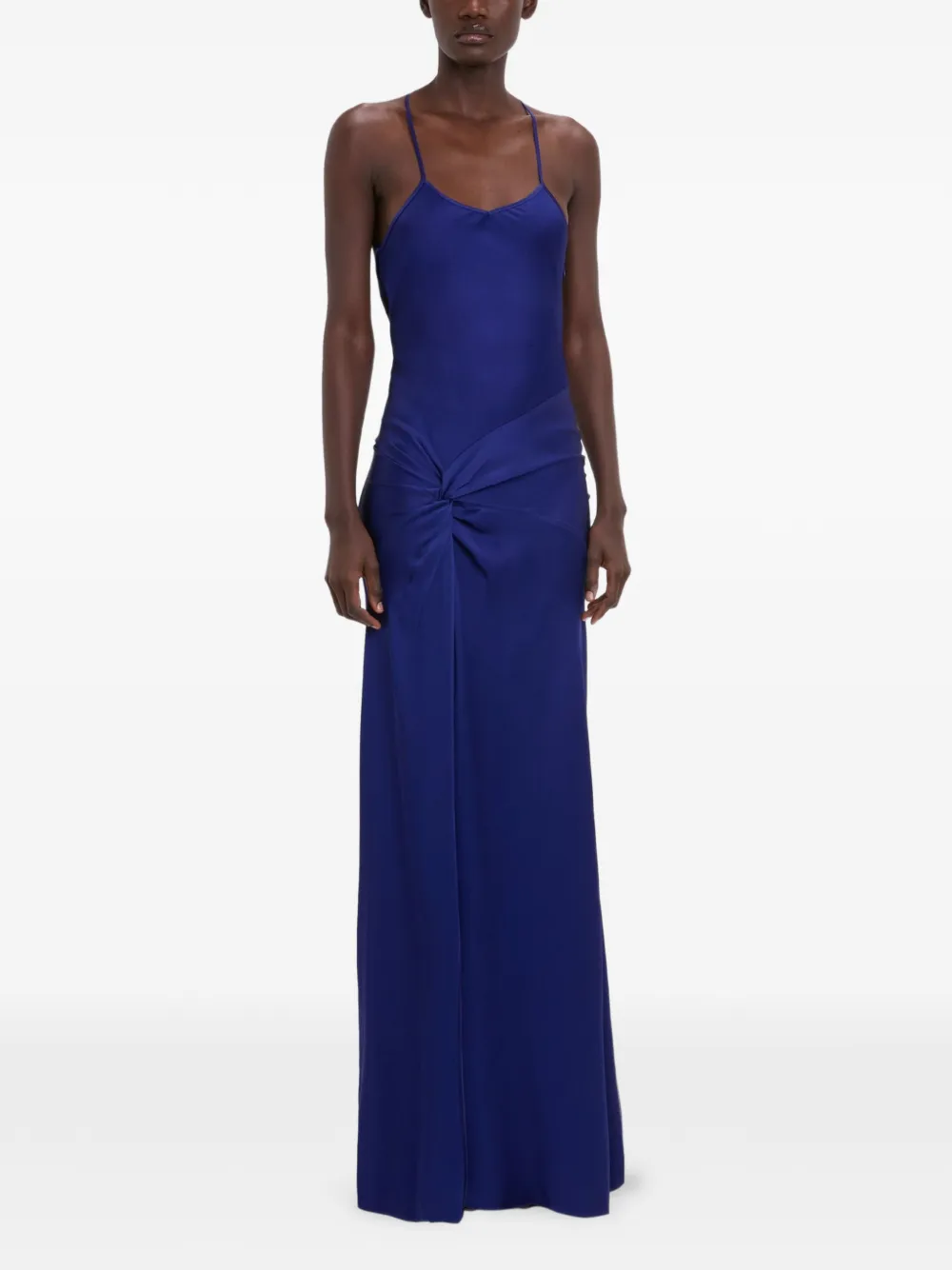 Victoria Beckham Satijnen jurk Blauw