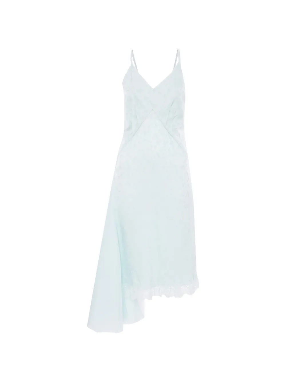 Victoria Beckham Crushed Cami asymmetric midi dress - Blu