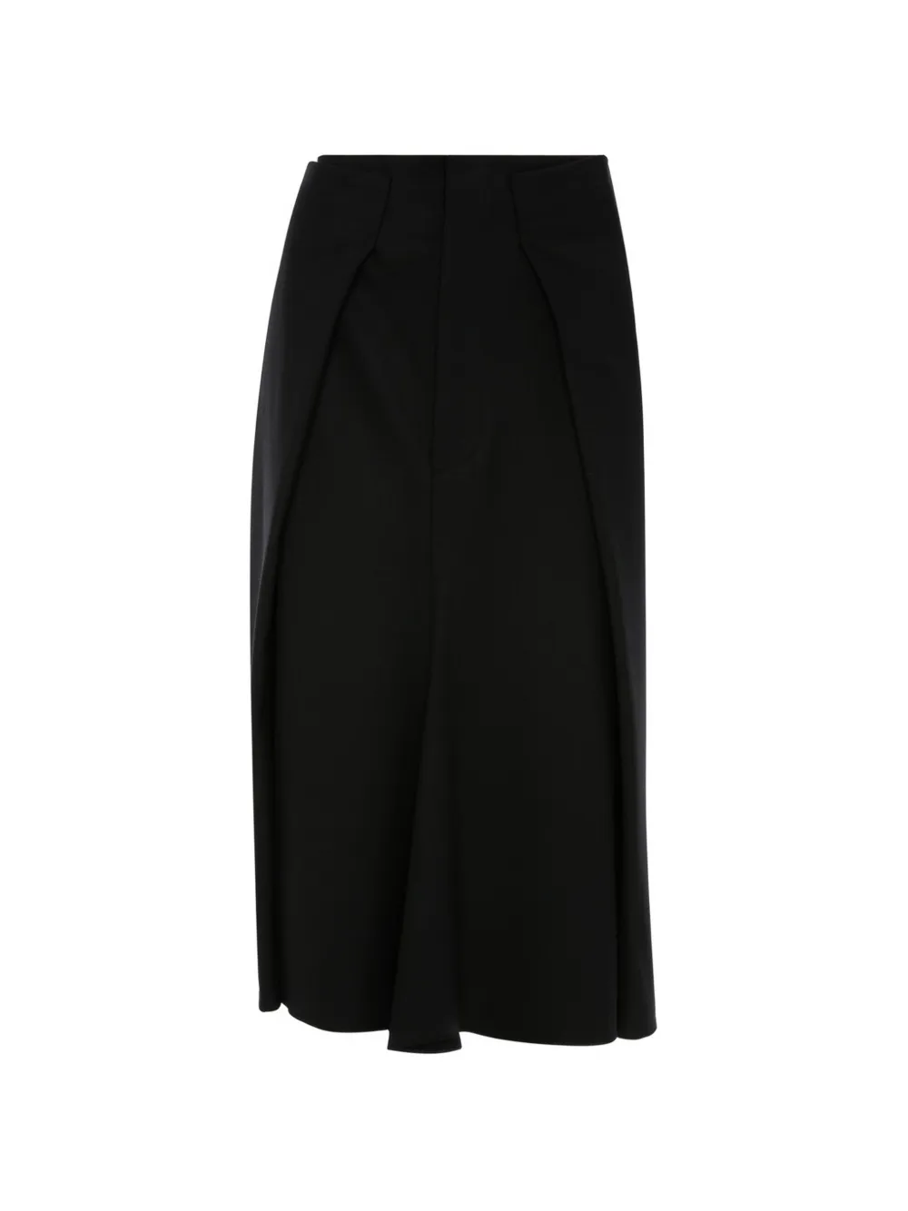 Victoria Beckham tailored pleated midi skirt - Nero
