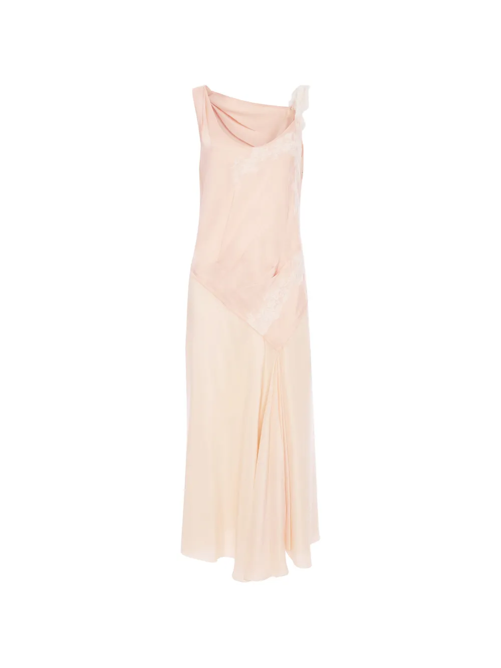 Victoria Beckham lace-trim midi dress - Toni neutri