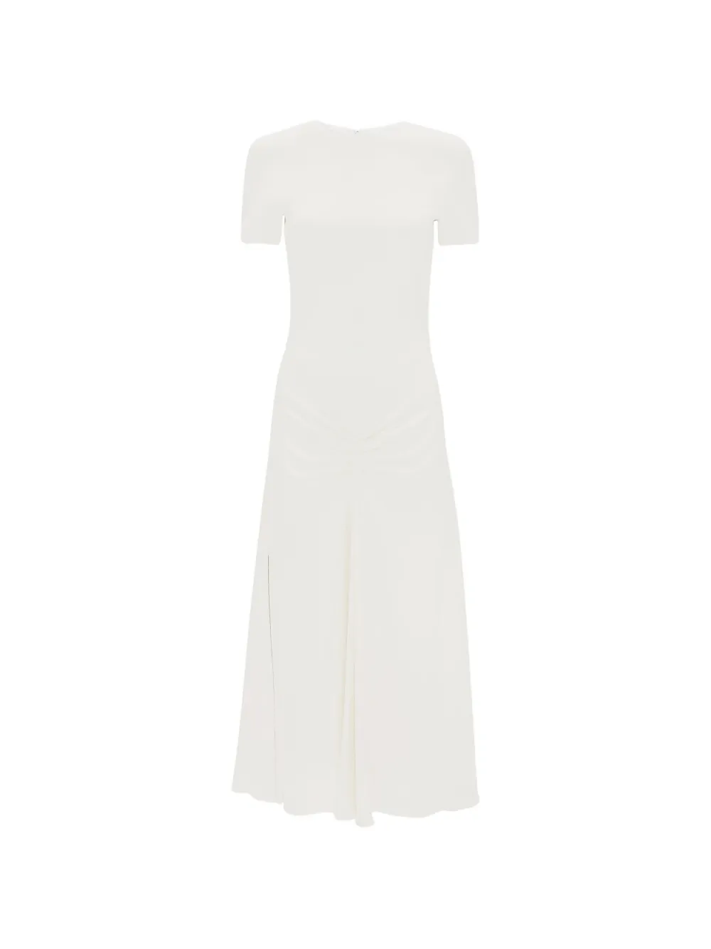 Victoria Beckham Blaire Gathered Midi Dress In White
