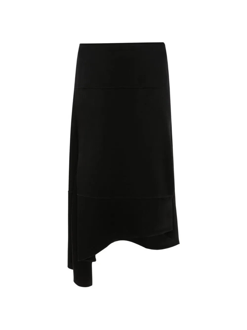 Victoria Beckham asymmetric midi skirt - Nero