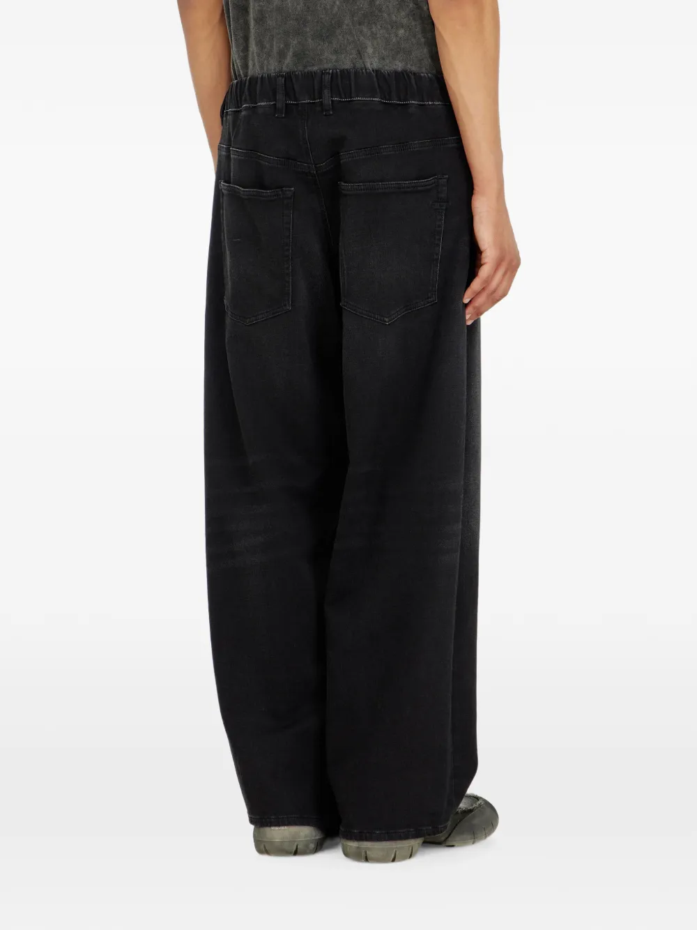 Diesel 2097 D-Enim-M Joggjeans jeans met ruimvallende taille Zwart