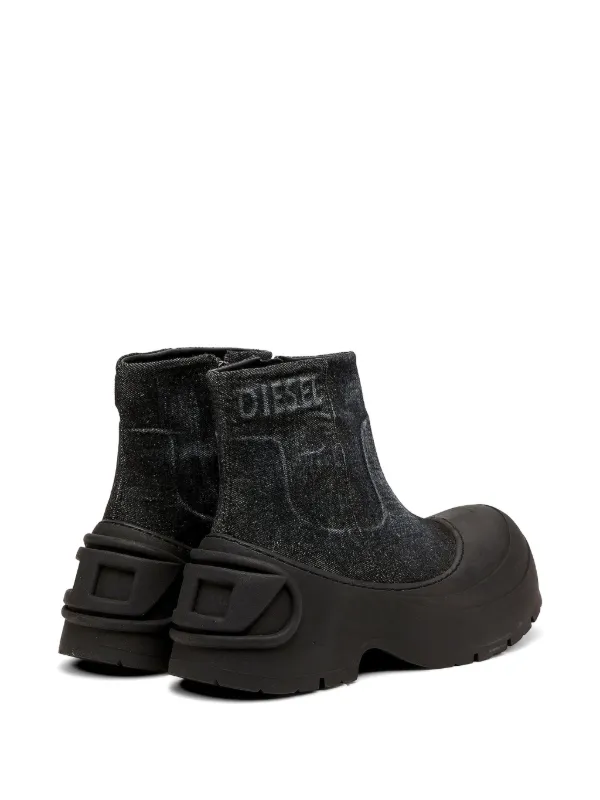 Diesel D-Donald デニムアンクルブーツ | ブラック | FARFETCH JP