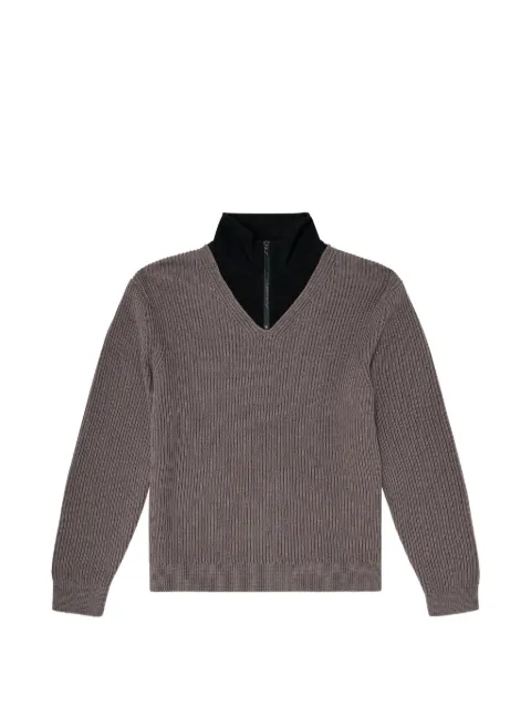 Diesel half-zip sweater with layered neckline