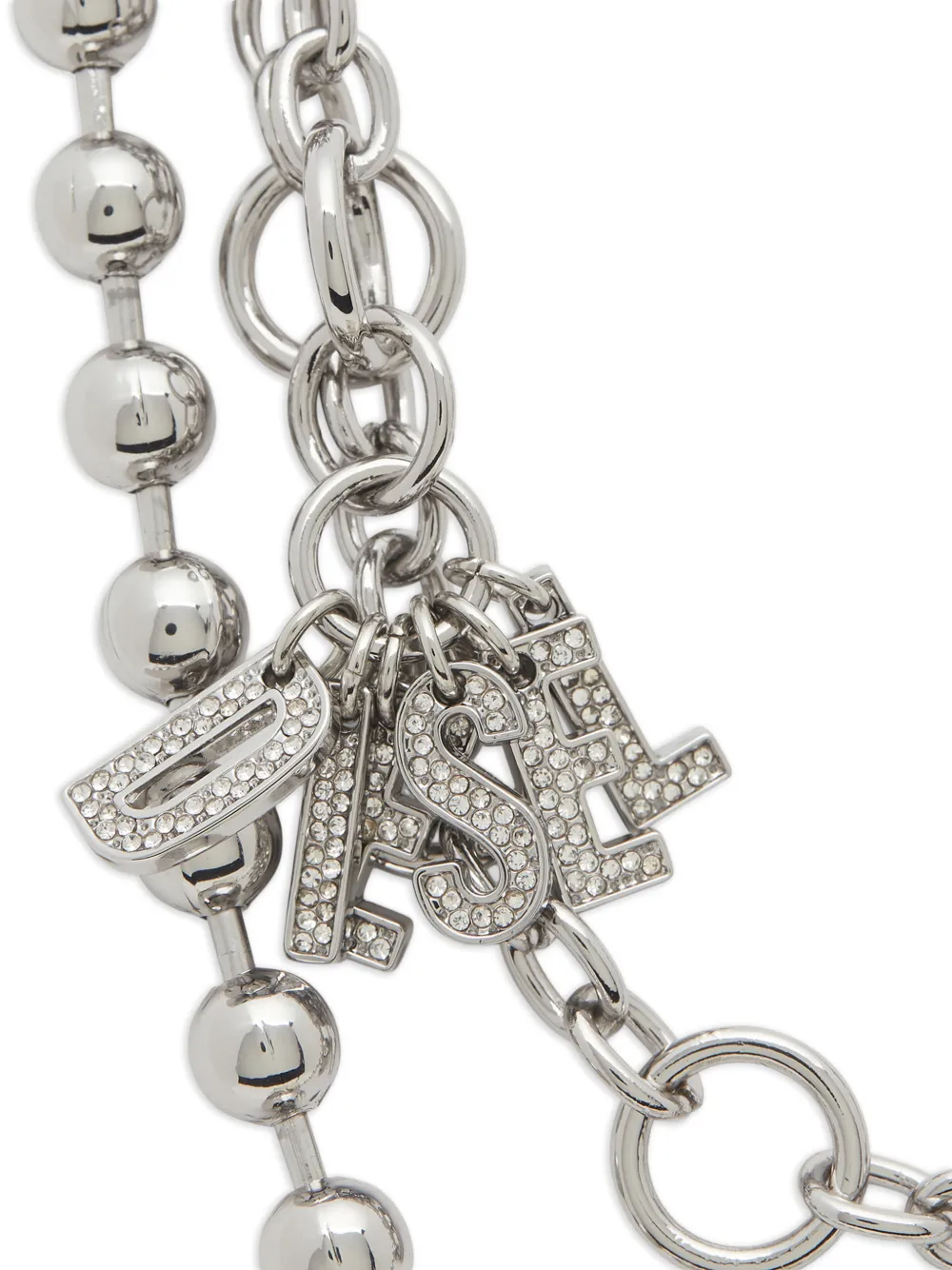 Diesel Sleutelhanger met bedel Zilver