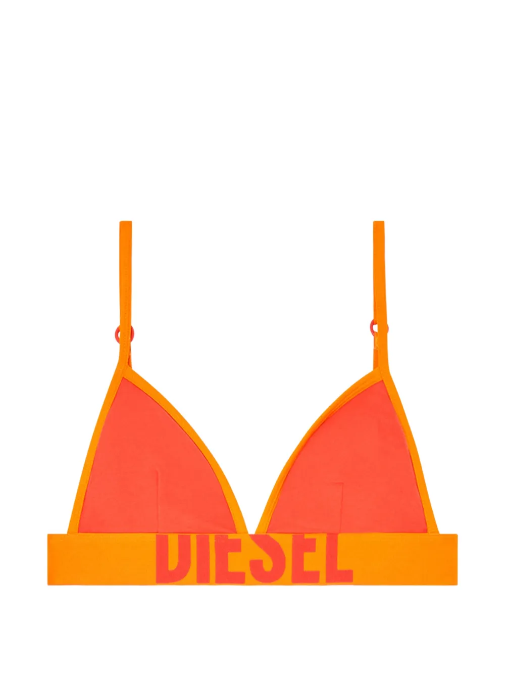 Diesel logo-underband triangle bra - Arancione