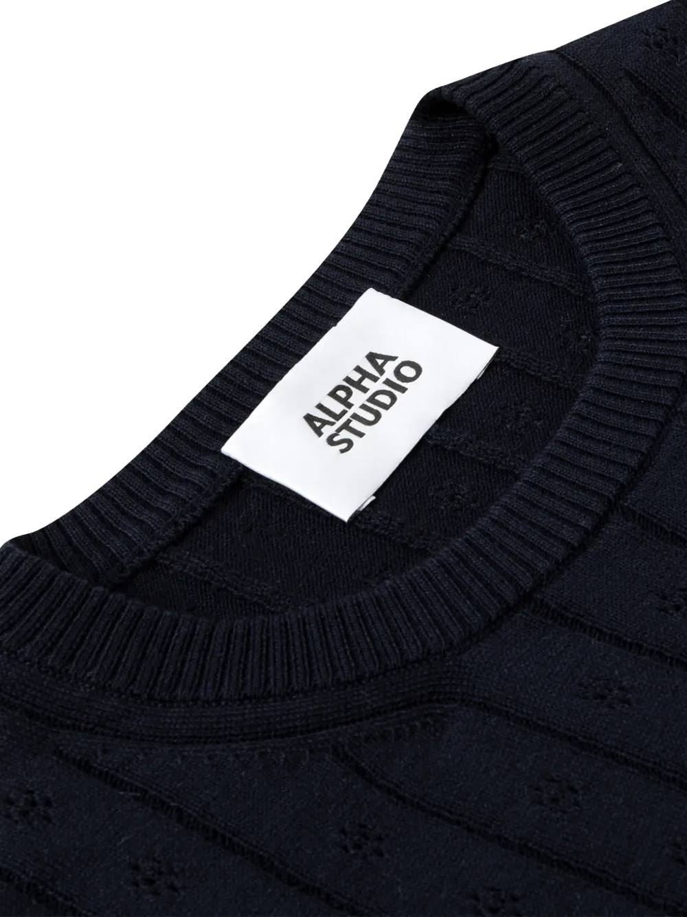  Alpha Studio Pull à Manches Courtes - Bleu 