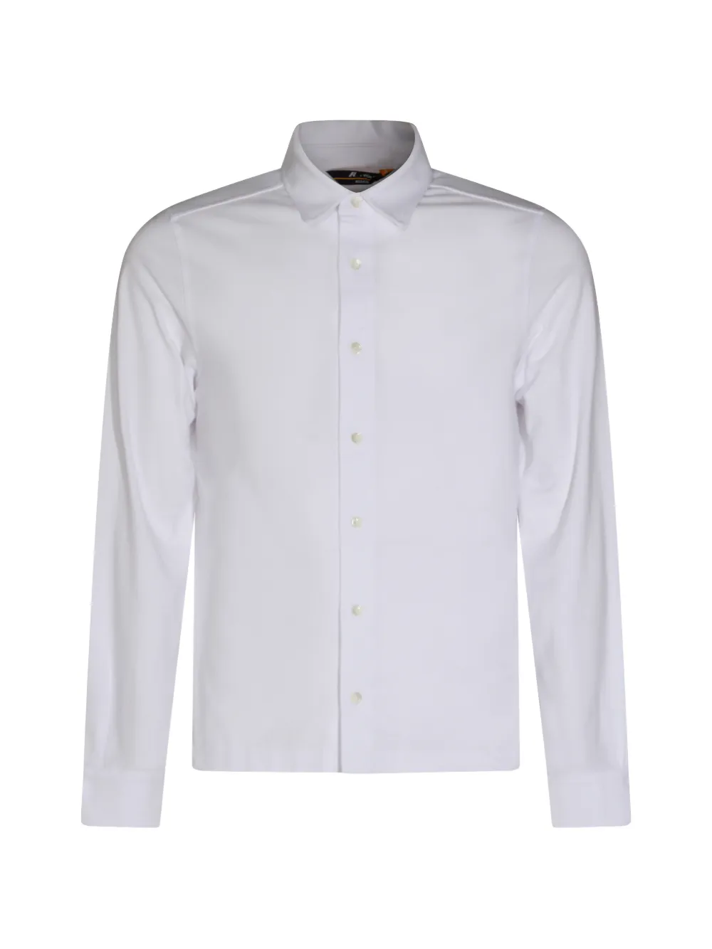 K-Way long-sleeve button-down cotton shirt - Bianco