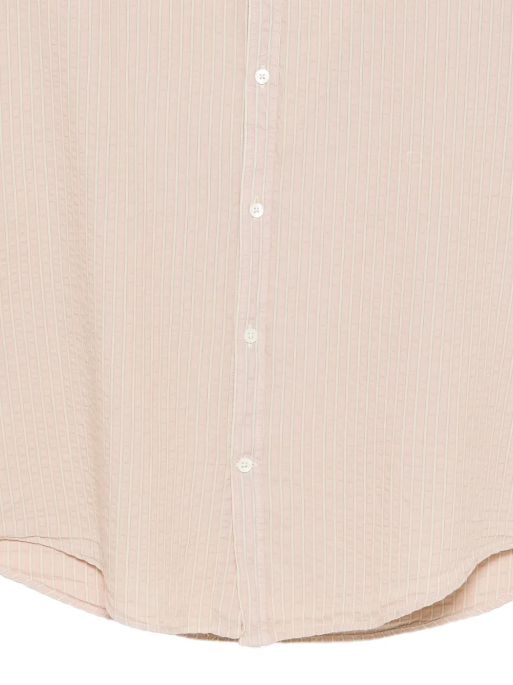 Massimo Alba Genova seersucker gestreept overhemd Beige