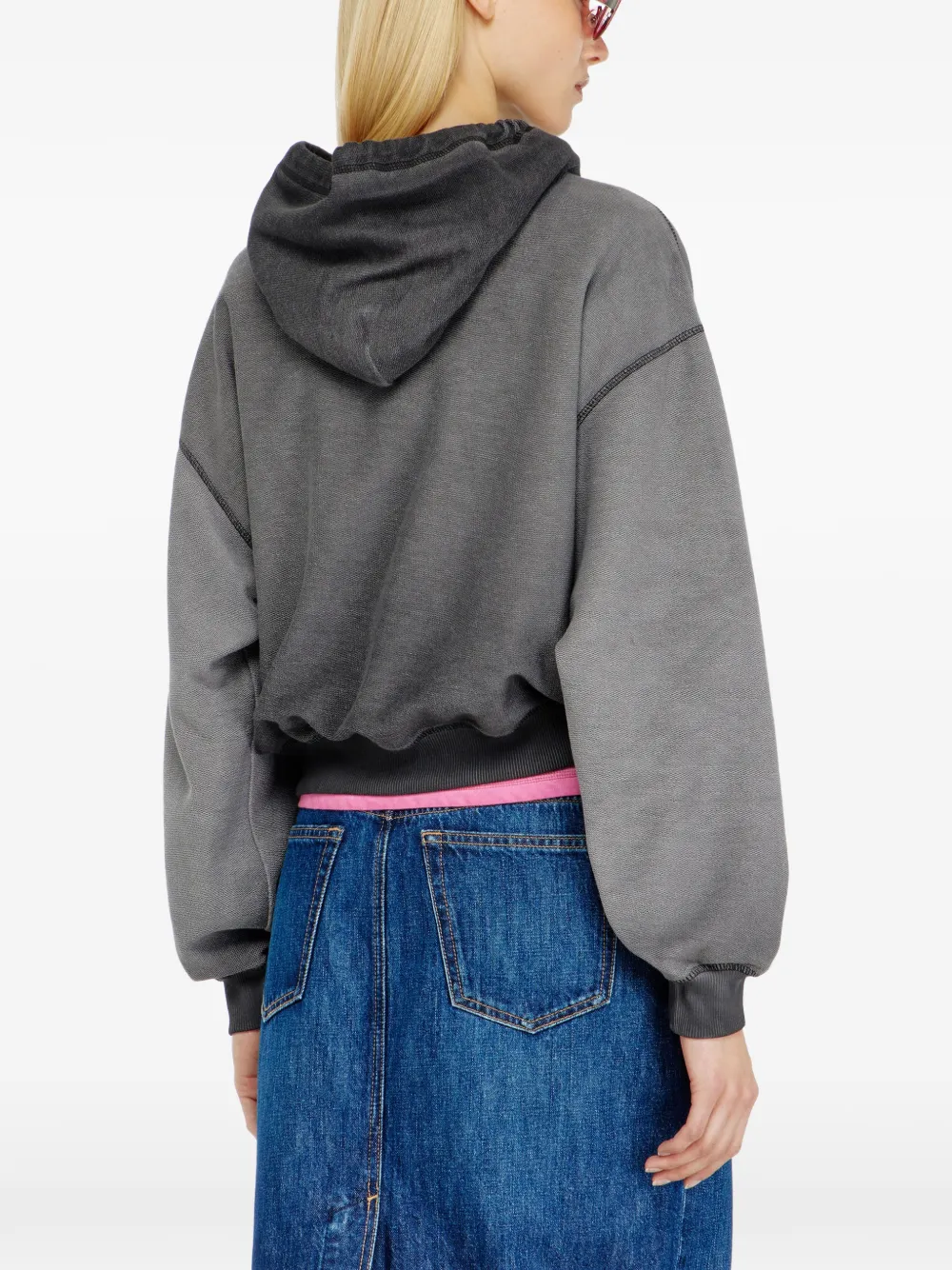 Diesel Hoodie met dévoré print Grijs