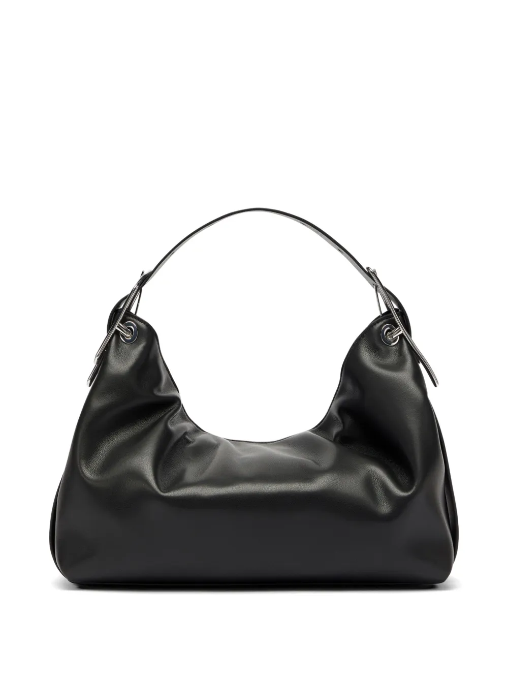 DIESEL レザーショルダーハンドバッグ Diesel Dライン バックル ショルダーバッグ | ブラック | FARFETCH JP