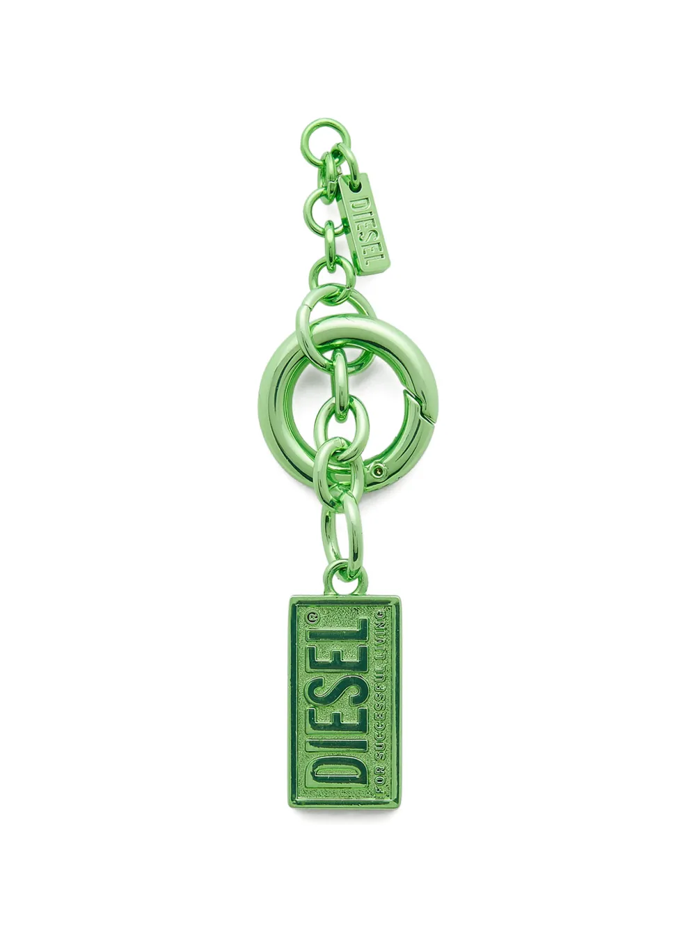 Diesel logo-pendant keyring - Green