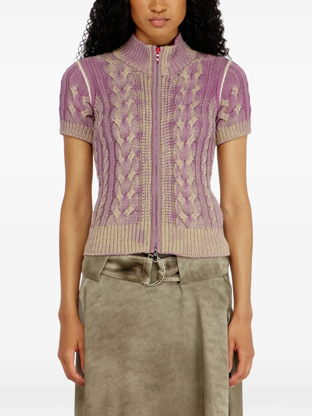 Diesel Kabelgebreid vest Paars