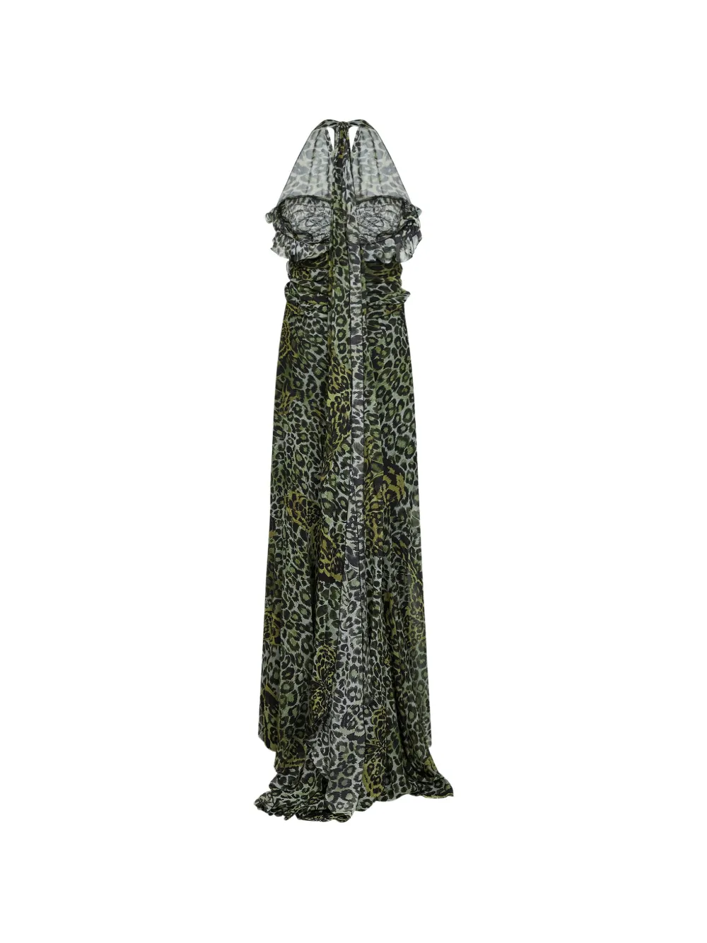 Blumarine Jurk met luipaardprint Groen