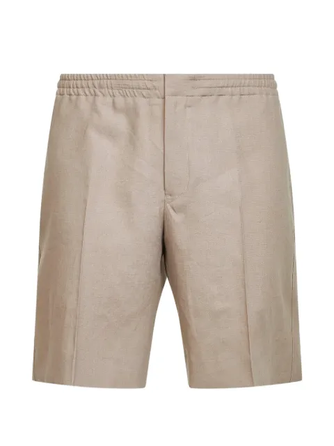 Zegna pressed-crease linen tailored shorts