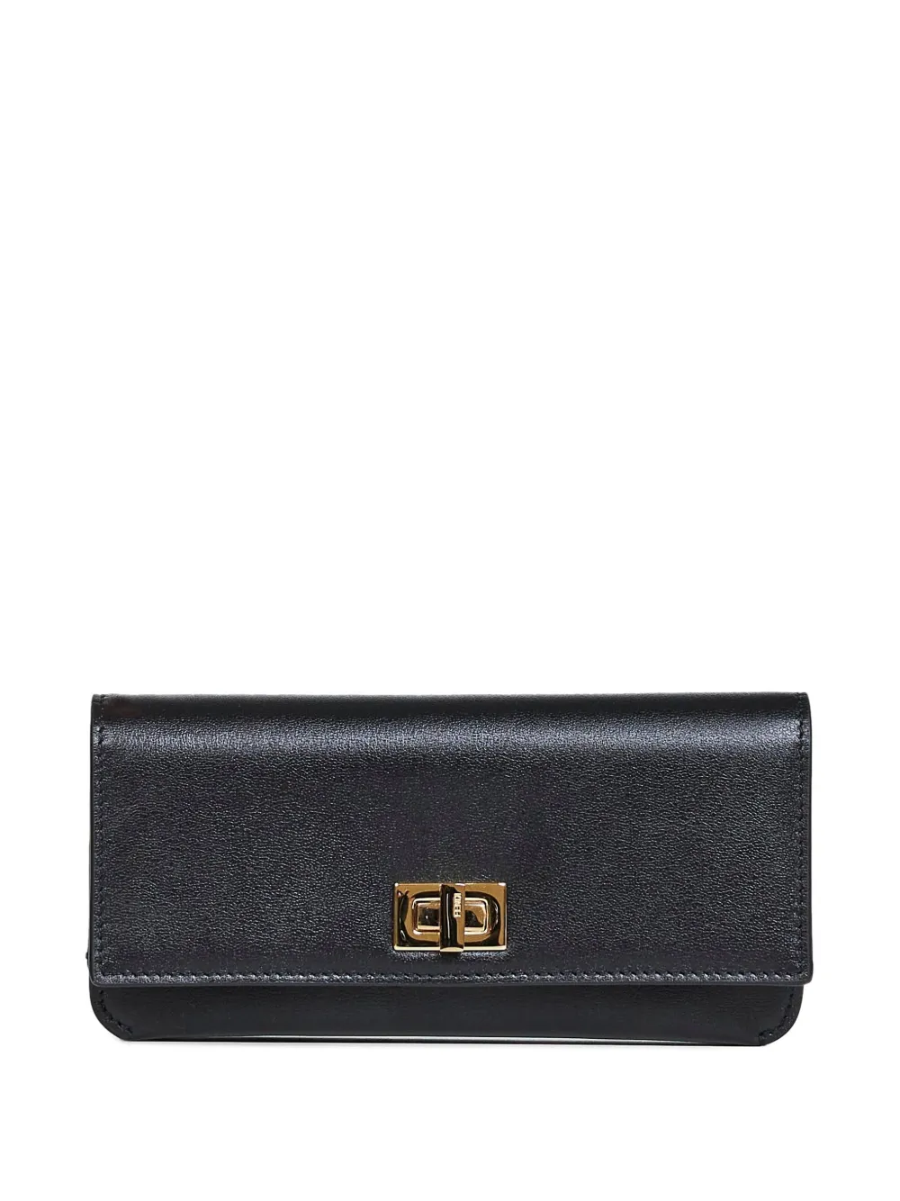 FENDI twist-lock leather wallet - Nero