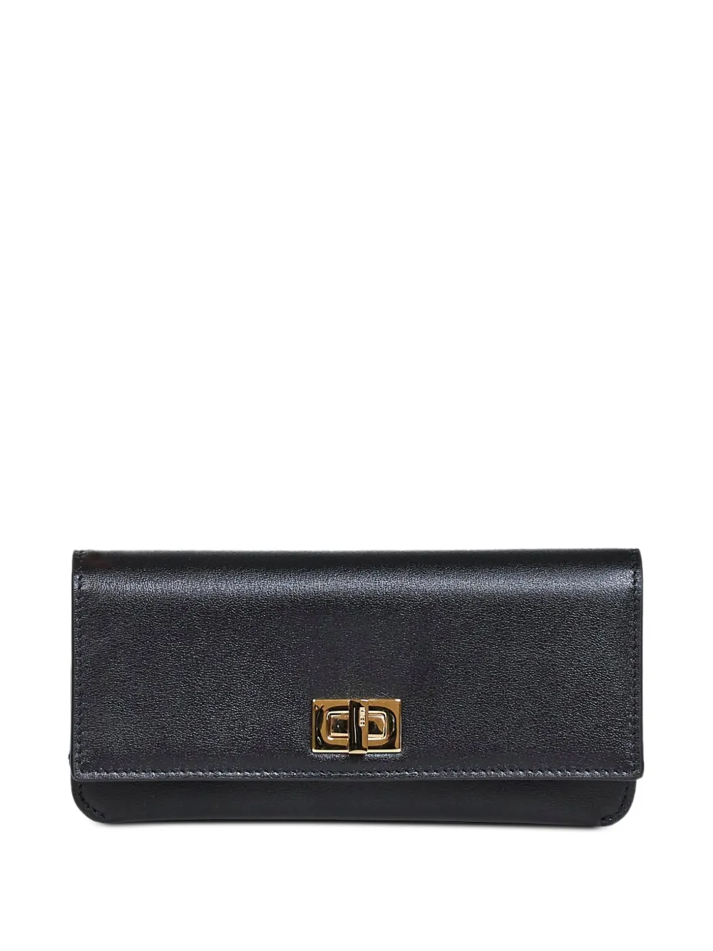 FENDI twist-lock leather wallet - Nero