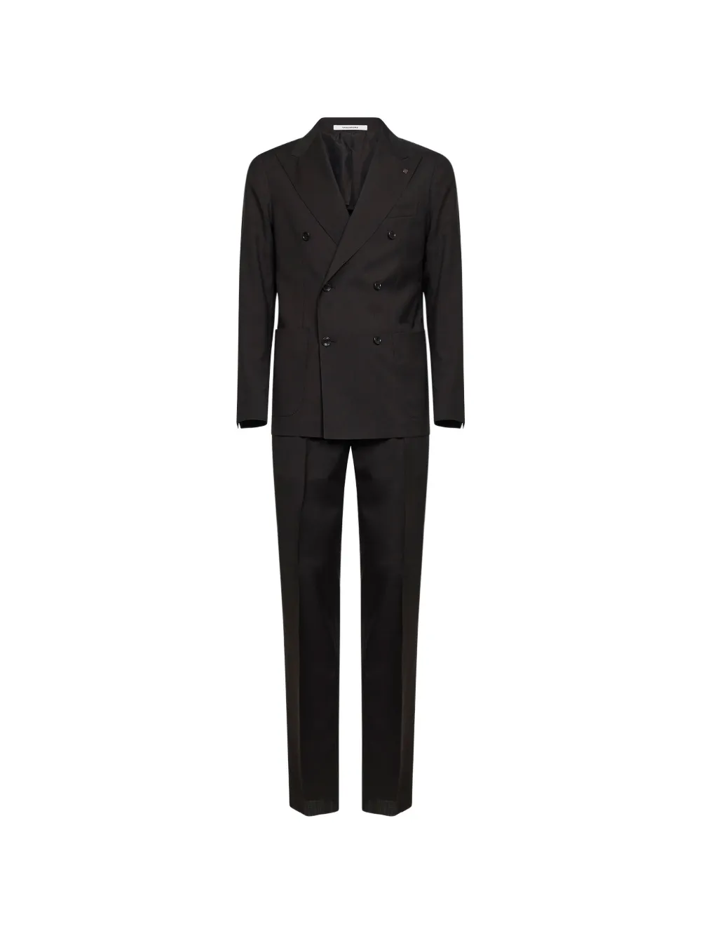 Tagliatore double-breasted virgin-wool suit - Marrone