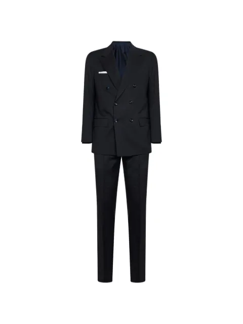 Kiton double-breasted virgin wool suit