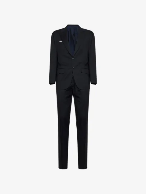 Kiton single-breasted peak-lapel suit