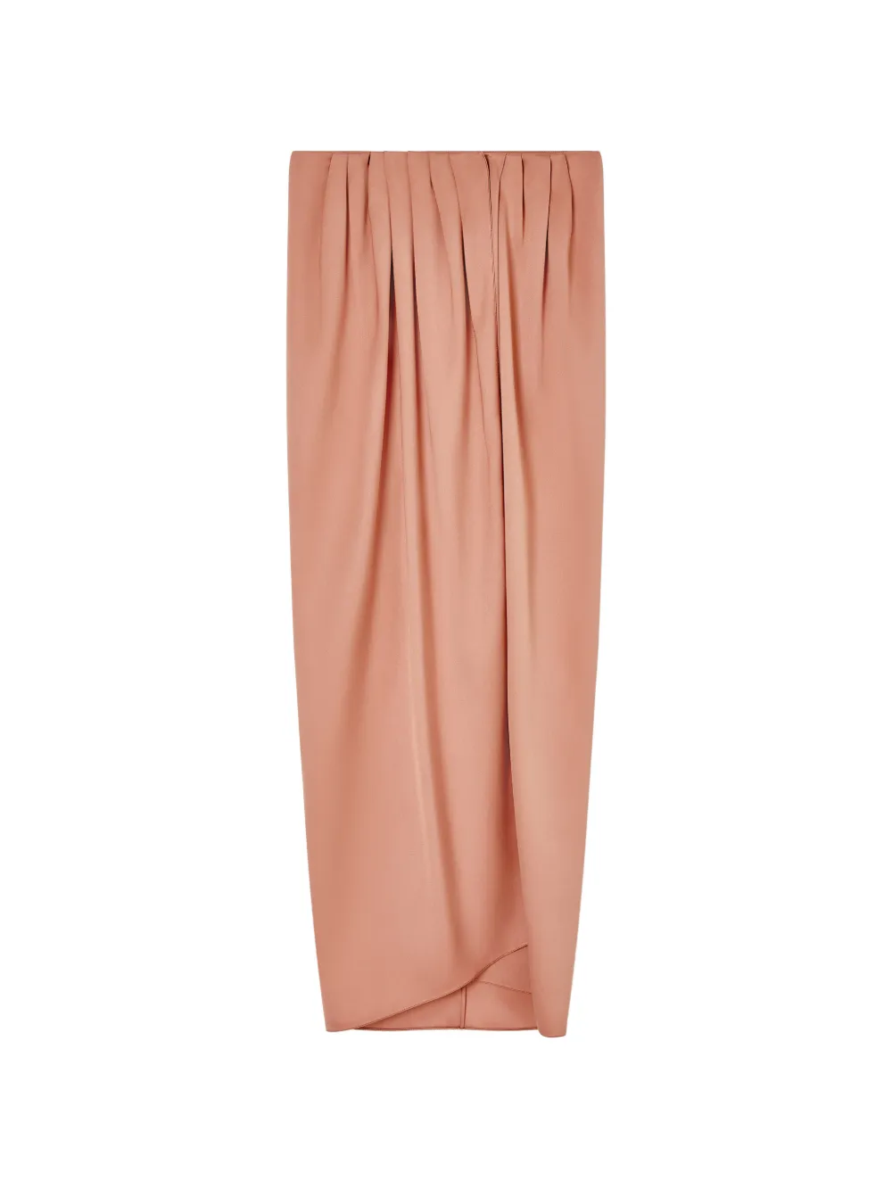 Giorgio Armani pleated wrap-front skirt - Marrone