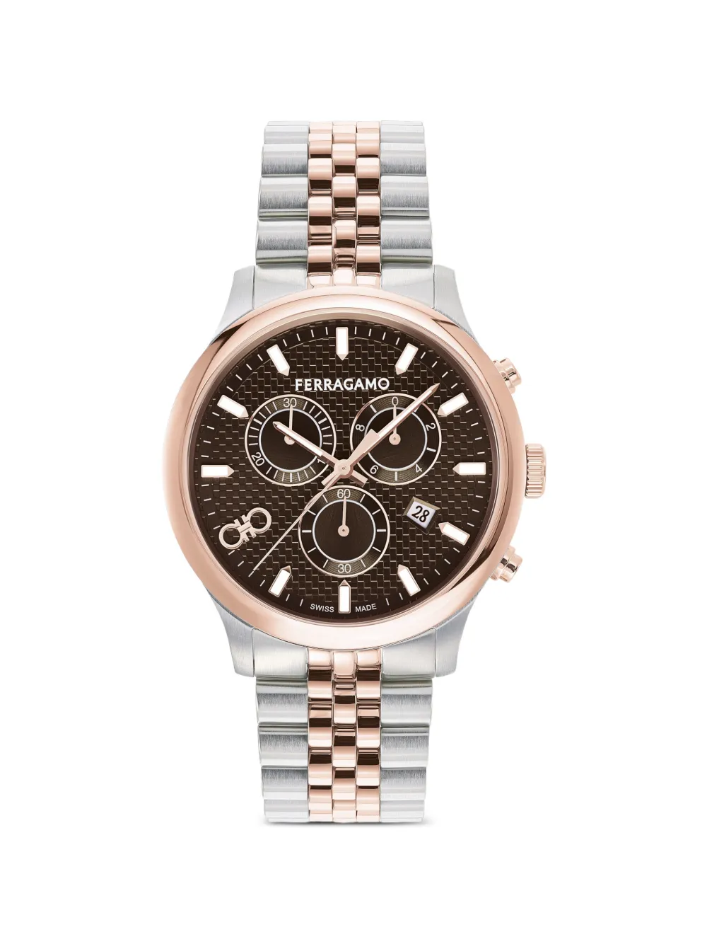 Ferragamo Orologio Duo Chrono 43mm - Marrone