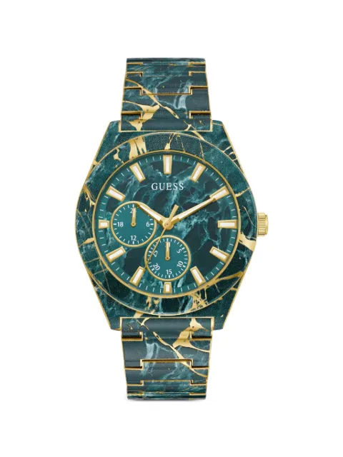 GUESS USA Flash 44mm marble-effect watch