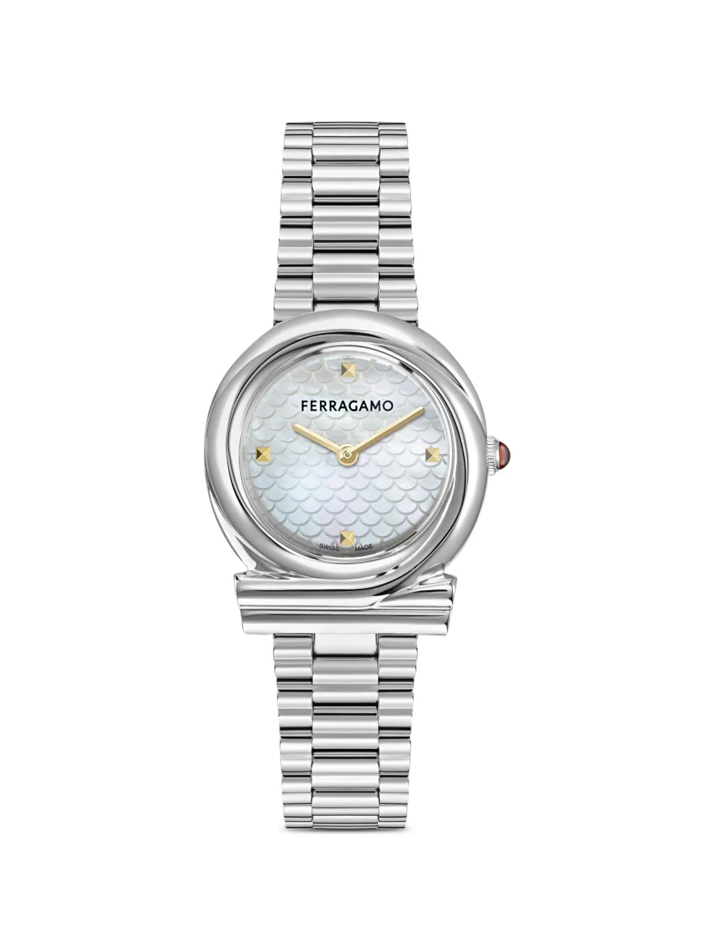 Ferragamo Orologio Gancini Twisted 32mm - Bianco