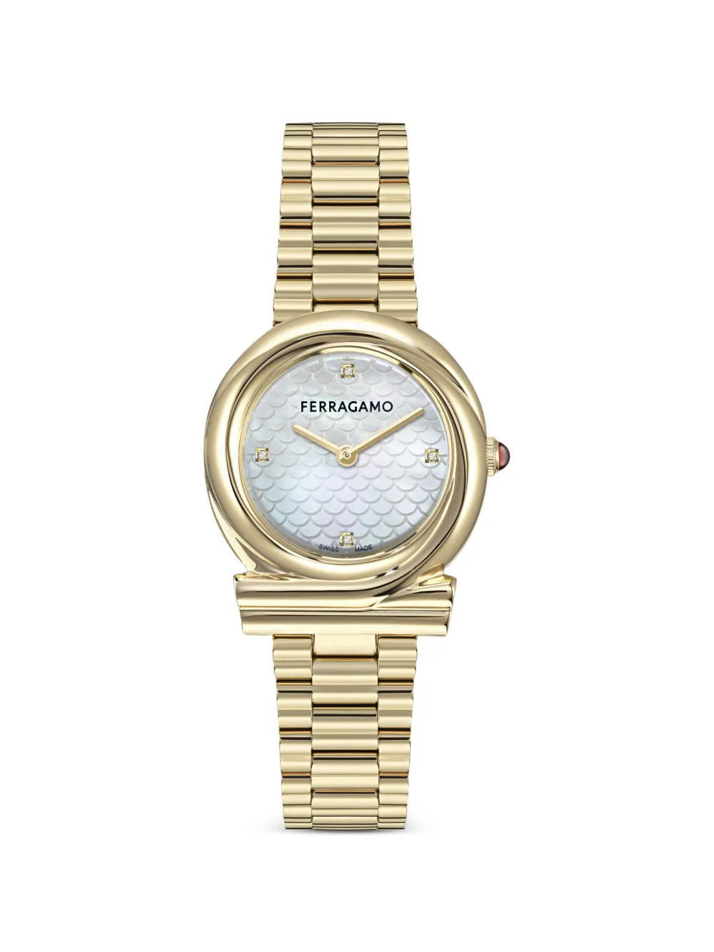 Ferragamo Gancini Twisted 32mm watch - Bianco
