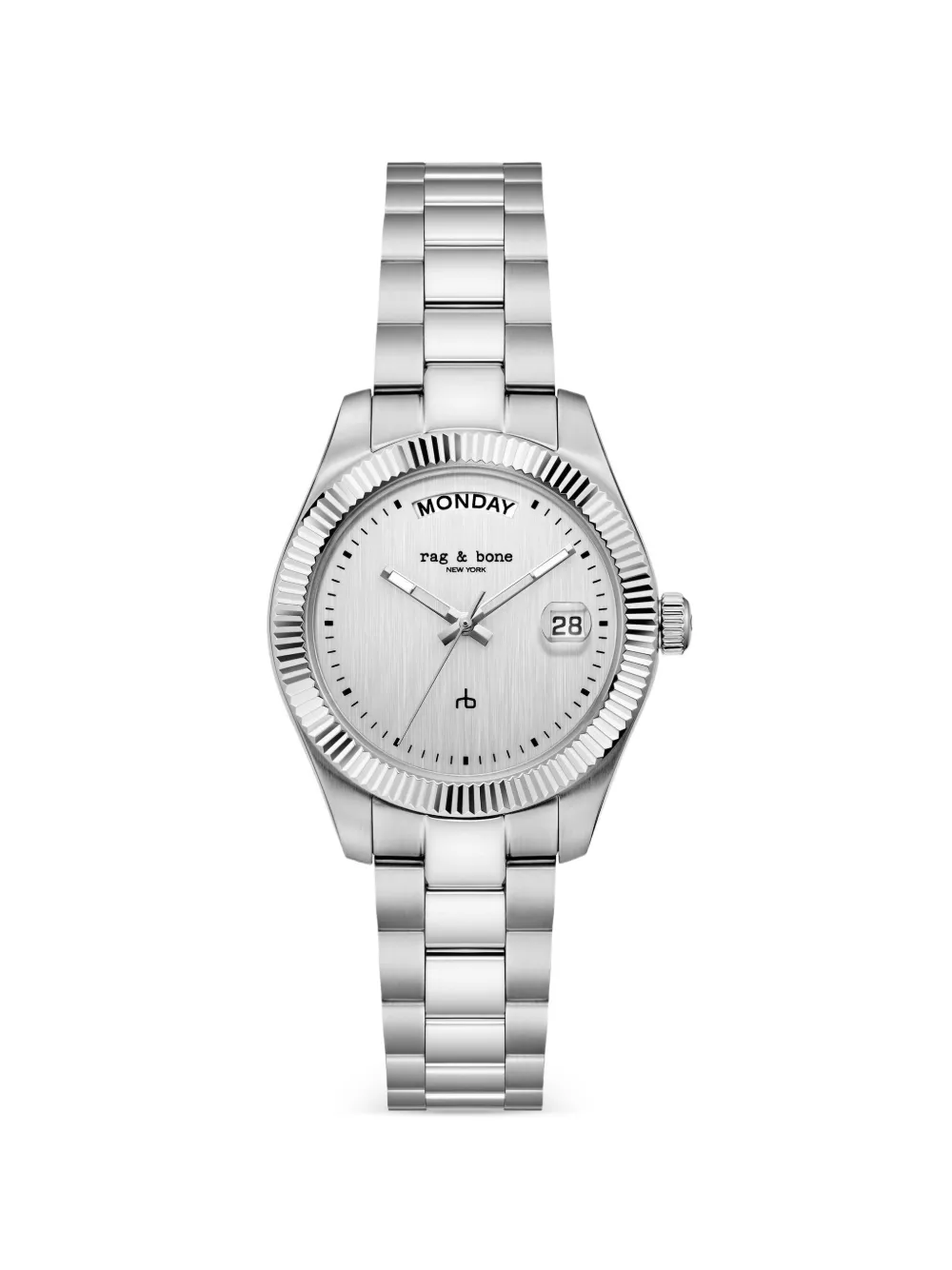 rag & bone Orologio Lex Day Date 34mm - Argento