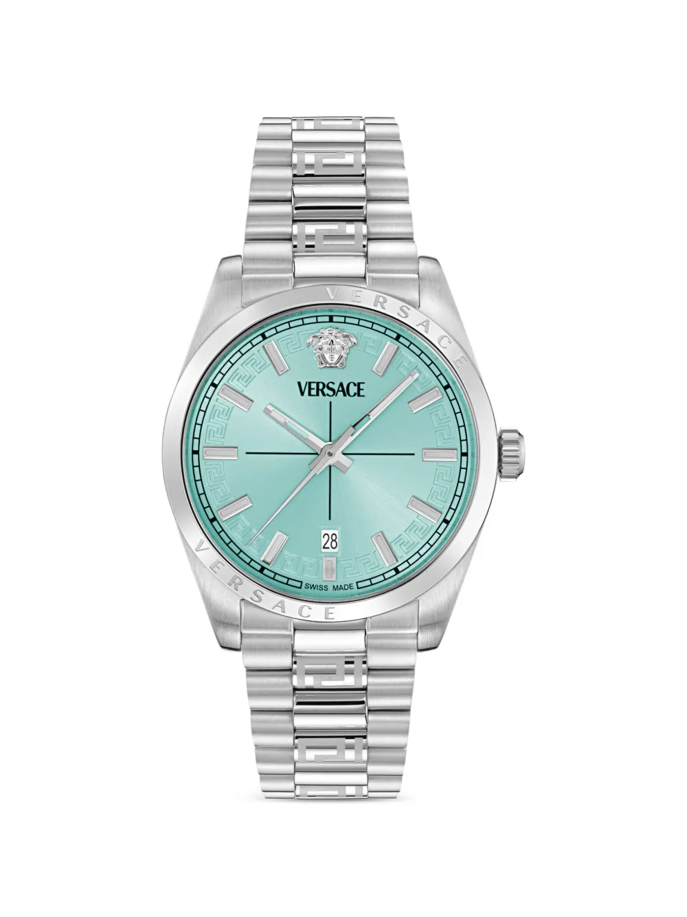 Versace Orologio con logo 40mm - Blu